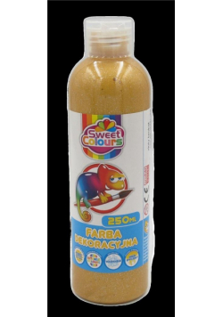 Farba dekoracyjna brokatowa złota 250ml
