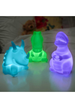Lampki dinozaury zmieniające kolor 3szt