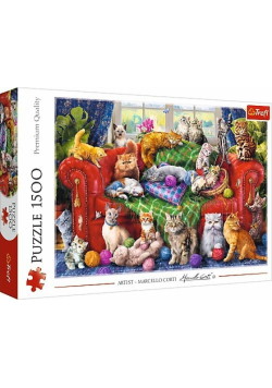 Trefl puzzle 1500 Kociaki na sofie