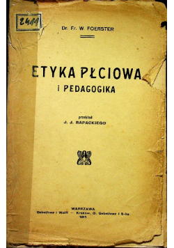 Etyka płciowa i pedagogika 1911 r.