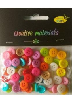 Guziki pastelowe kolorowe 11,5mm 15g ok.80szt