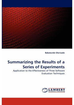 Summarizing the Results of a Series of Experiments