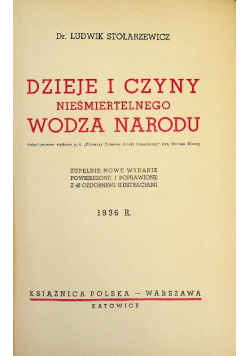 Dzieje i czyny nieśmiertelnego wodza narodu 1936 r.