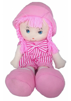 Lalka szmacianka 54 cm różowa