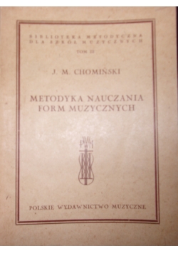 Metodyka nauczania form muzycznych, 1946r.