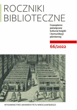 Roczniki Biblioteczne LXVI 66/2022