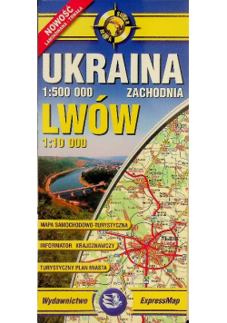 Ukraina Zachodnia Lwów Mapa Laminowana