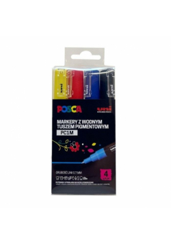 Markery plakatowe PC-1M 4 kolory POSCA UNI