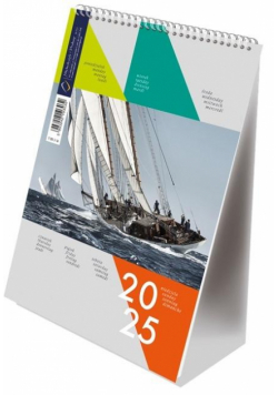Kalendarz 2025 pionowy ze spiralką żaglówka