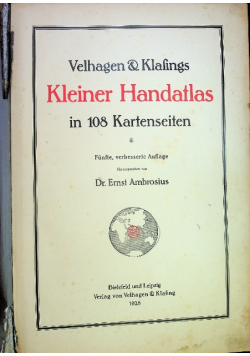 Velhagen & Klasings kleiner Handatlas 1928 r.