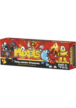 Farby szkolne 12 kolorów 20 ml Mixels