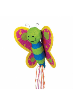 Piniata motyl papier / plastik 53,3x53,3x16,5cm