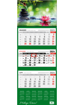 Kalendarz 2024 trójdzielny Zen KT-2 v.48