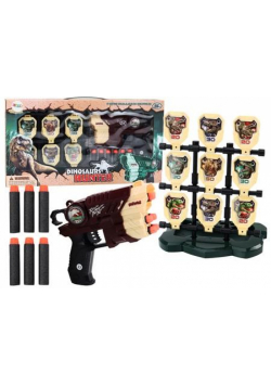 Pistolet z tarczą + strzałki brązowy