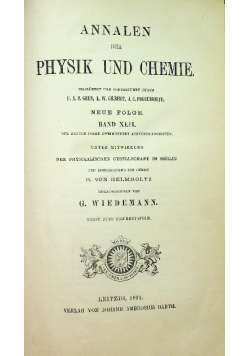 Annalen der physik und chemie Tom XLII 1891 r.