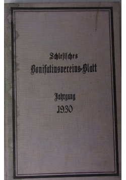 Schlesisches Bonifatinsareins Blatt 1930r.