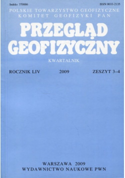 Przegląd Geofizyczny Rocznik LIV 2009 Zeszyt 3-4