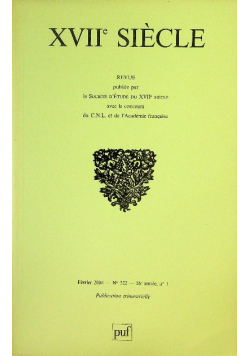 Revue XVIIe Siècle Nr 222