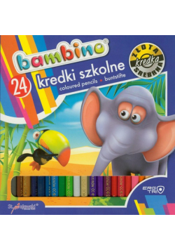 Kredki szkolne Bambino drewniane trójkątne 24 kolory