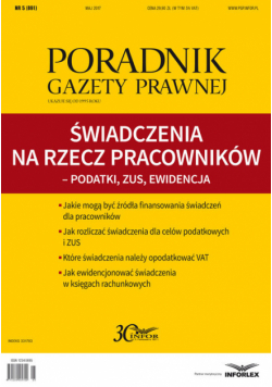 Świadczenia na rzecz pracowników - Podatki, ZUS, Ewidencja