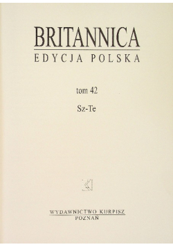 Britannica Edycja polska Tom 42 Sz - Te