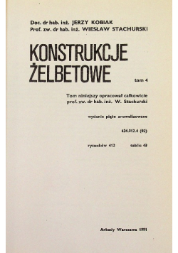 Konstrukcje żelbetowe Tom 4