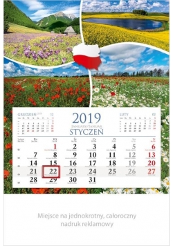 Kalendarz 2019 Jednodzielny Pejzaż KM1