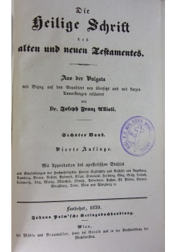 Die Heilige Schrift des Alten und Neuen Testaments, 1839r.