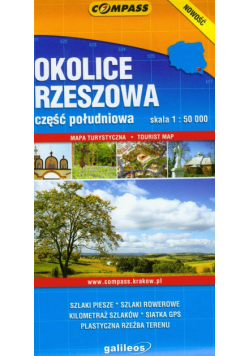 Okolice Rzeszowa Część południowa Mapa turystyczna 1: 50 000