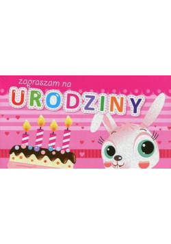 Zaproszenia urodzinowe Królik 5 sztuk