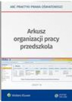 Arkusz organizacji pracy przedszkola