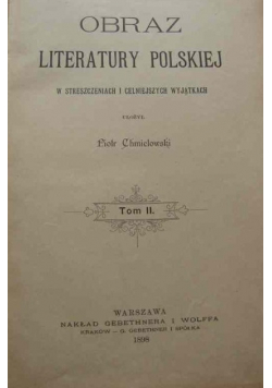 Obraz Literatury Polskiej Tom II 1898 r.