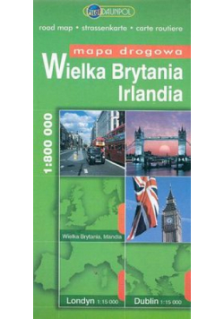 Wielka Brytania Irlandia Mapa drogowa