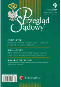 Przegląd Sądowy 9/2010