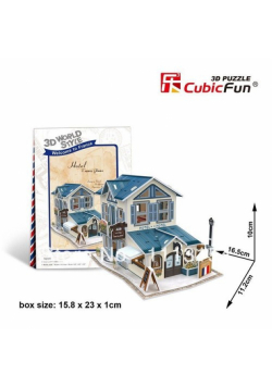 Puzzle 3D Domki świata Francja hotel