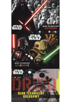 Blok techniczny A4 Star Wars z kolorowymi kartkami 10 kartek 10 sztuk mix