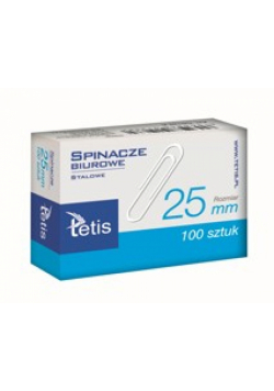 Paczka Spinacze biurowe okrągłe 25mm 100 szt 10 sztuk