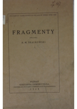 Fragmenty, 1928r.