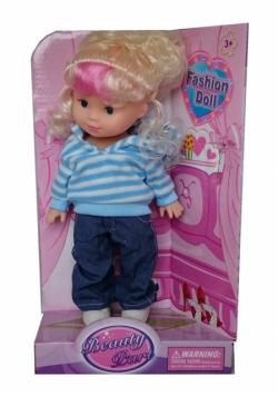 Lalka Fashion Doll niebieska bluza 26 cm