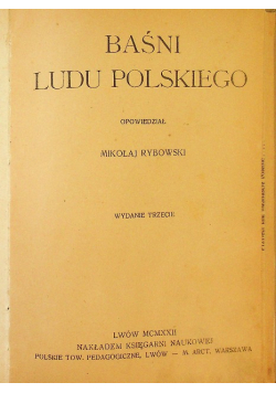 Baśni ludu polskiego 1922 r.
