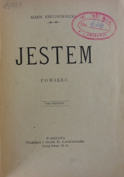 Jestem, tom1, 1898r.