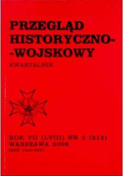 Przegląd historyczno wojskowy kwartalnik Rok VII