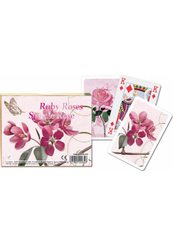 Karty do gry Piatnik 2 talie, Rubinowe Róże