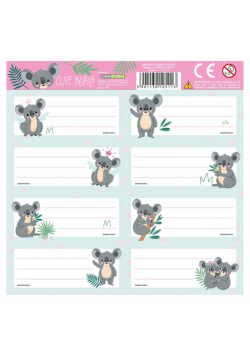 Nalepki na zeszyty Koala (25szt)
