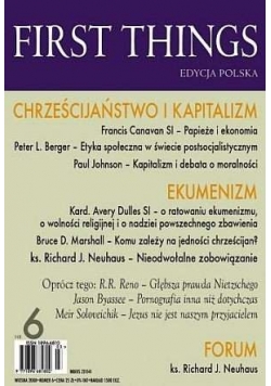 First Things- edycja polska, chrześcijaństwo i kapitalizm, ekumenizm