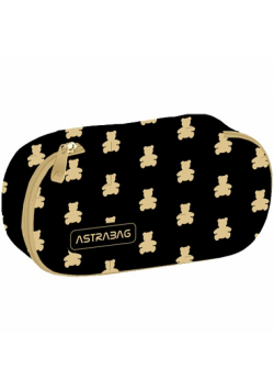 Piórnik owalny Astrabag Golden Teddy