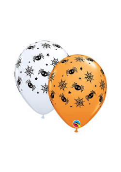 Balon Pajęczyny pająki i gwiazdy 25szt
