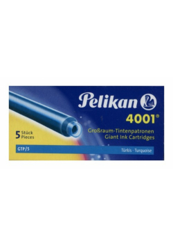 Naboje długie Pelikan 4001 GTP/5 turkusowe 5 sztuk