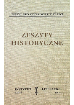 Zeszyty historyczne zeszyt 143