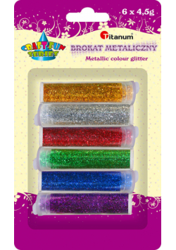 Brokat metaliczny sypki 6 kolorów
